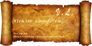 Vinkler Leonóra névjegykártya